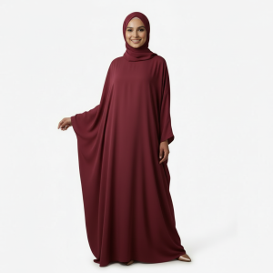 Burgundy Cotton Burkha