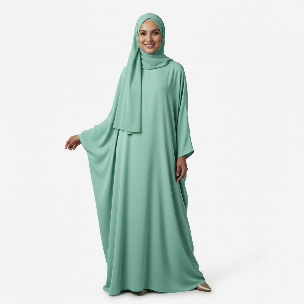 Mint Green Cotton Burkha