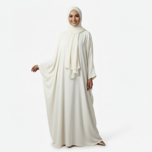 Off White Cotton Burkha