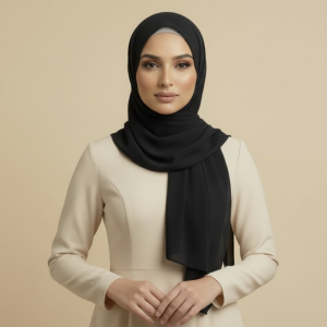 Black Viscose Hijab