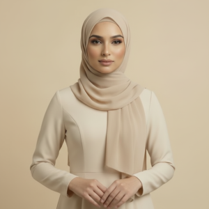 Beige Viscose Hijab