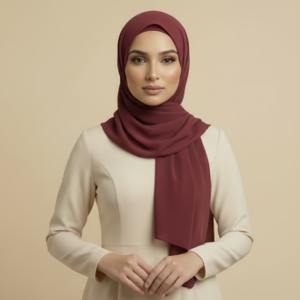 Maroon Viscose Hijab