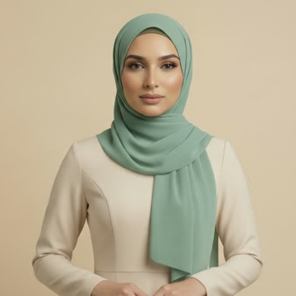 Green Viscose Hijab