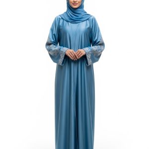 Sky Blue Silk Abaya