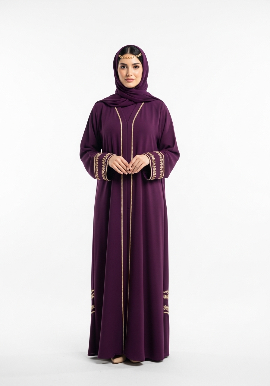 Dark Purple Dubai Abaya