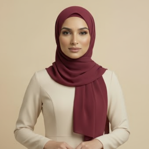 Burgundy Viscose Hijab