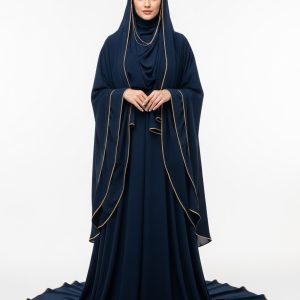 Navy Blue Umbrella Abaya