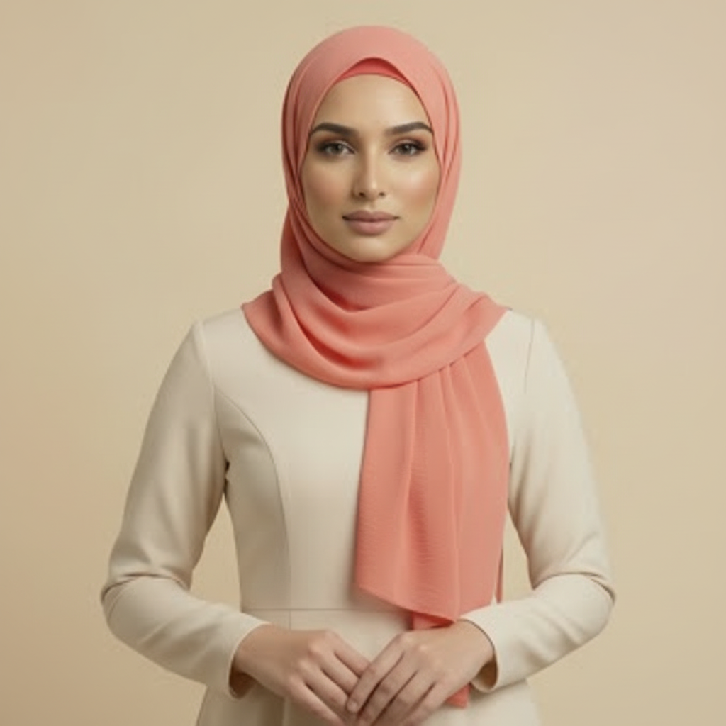 Coral Viscose Hijab