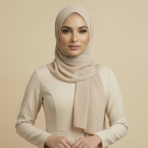 Beige Crinkle Hijab