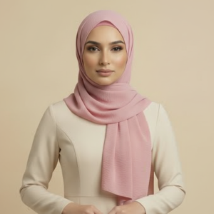 Pink Crinkle Hijab