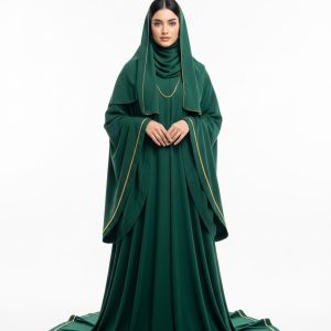 Bottle Green Umbrella Abaya