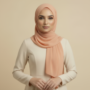 Peach Crinkle Hijab