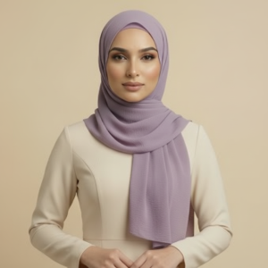 Purple Crinkle Hijab