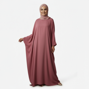 Dark Pink Plain Burkha