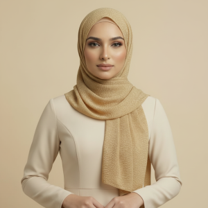 Gold Crinkle Hijab