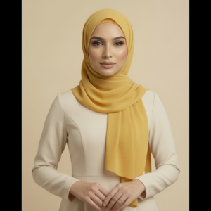 Yellow Crinkle Hijab