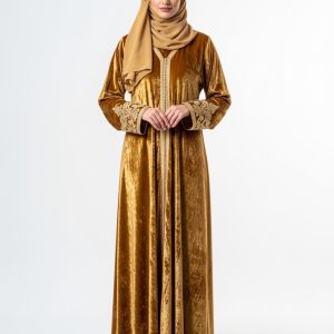 Gold Velvet Abaya