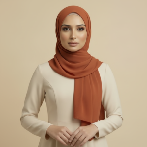 Rust Crinkle Hijab