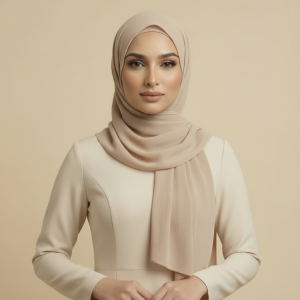 Beige Jersey Hijab