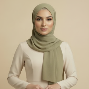 Khaki Crinkle Hijab