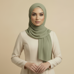 Khaki Jersey Hijab