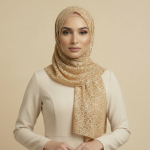 Gold Lace Hijab