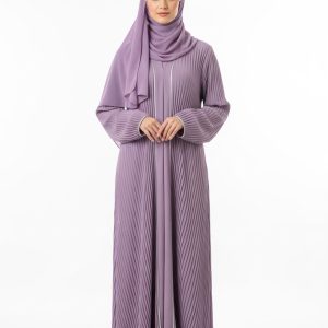 Lavender Pleated Abaya