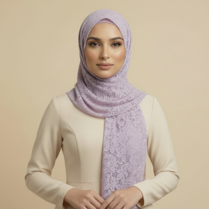 Lilac Lace Hijab