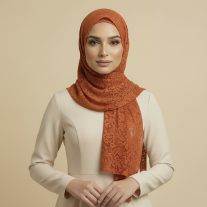 Rust Lace Hijab