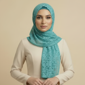 Turquoise Lace Hijab