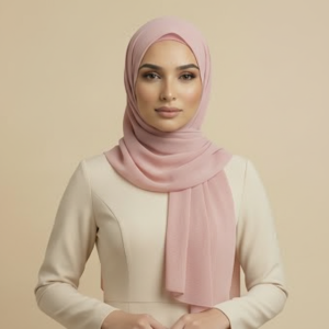 Pink Net Hijab