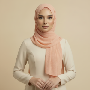 Peach Net Hijab
