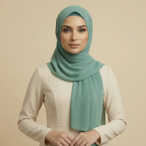 Teal Net Hijab