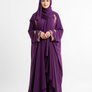 Purple Georgette Abaya
