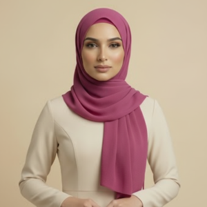 Magenta Ribbed Hijab