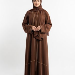 Brown Crepe Abaya