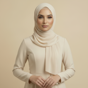 Cream Lycra Hijab