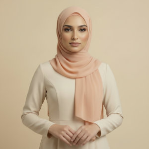Peach Lycra Hijab