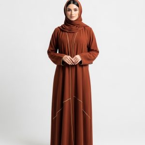 Rust Crepe Abaya