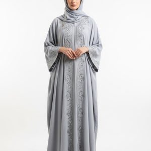 Silver Kaftan Abaya