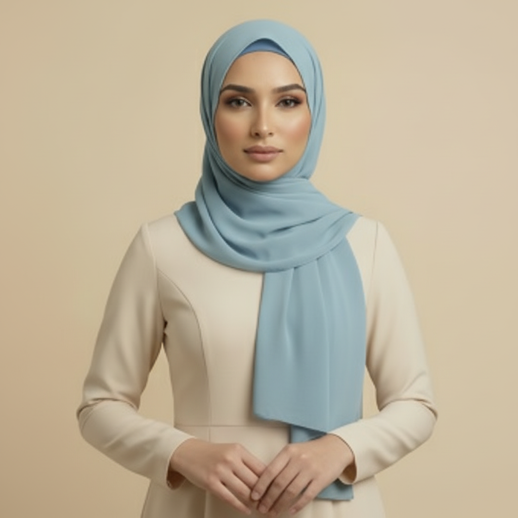 Sky Blue Lycra Hijab