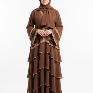 Brown Layered Abaya