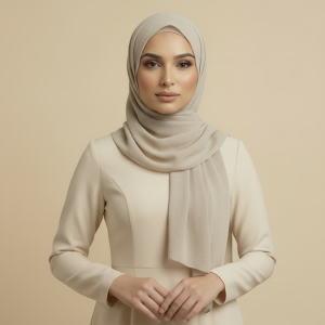 Beige Linen Hijab