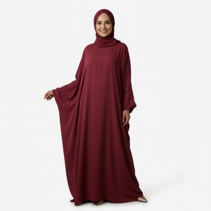 Burgundy Fancy Burkha