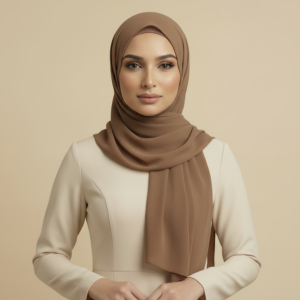 Brown Linen Hijab
