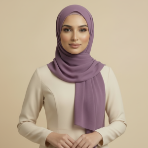Purple Linen Hijab