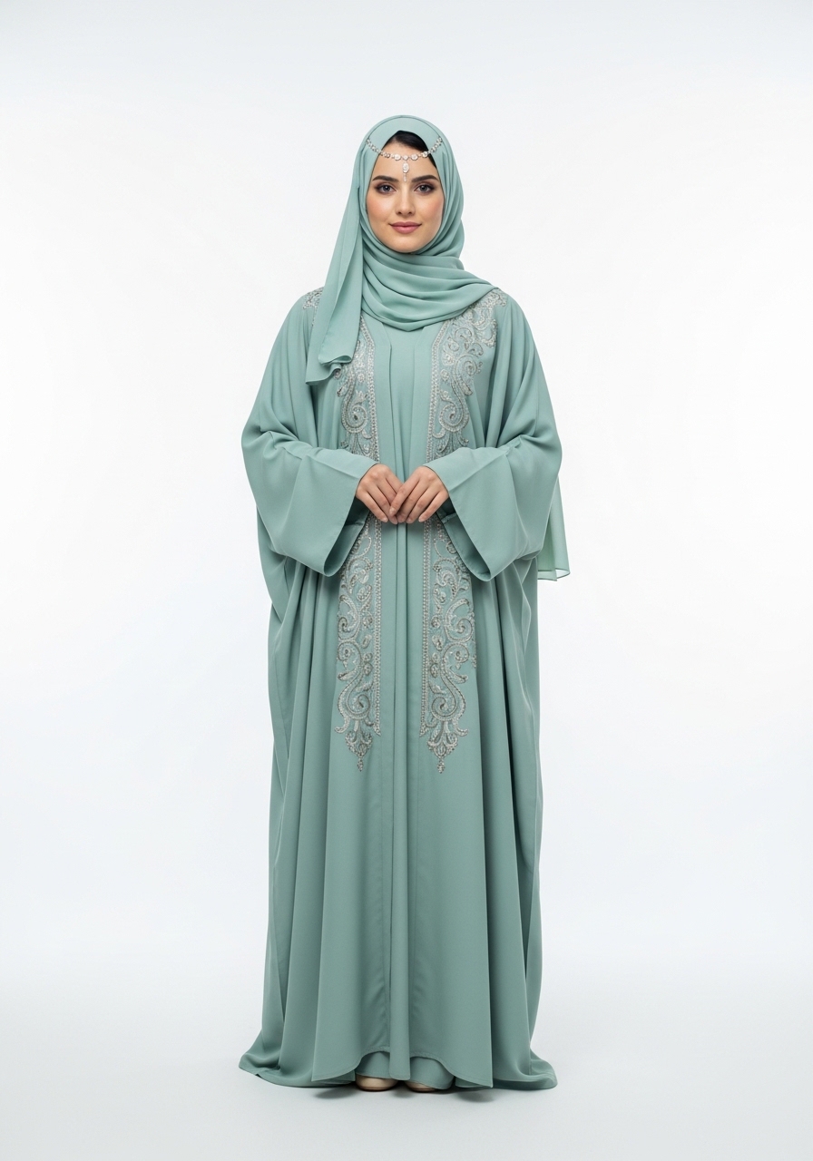 Mint Kaftan Abaya