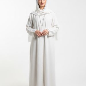 White Linen Abaya