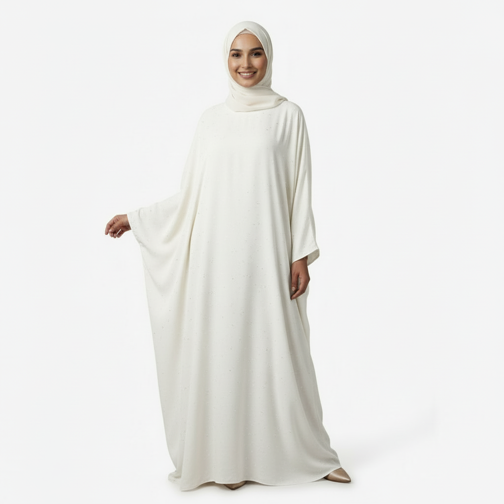 Off White Fancy Burkha