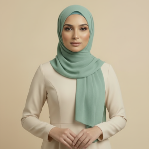 Turquoise Linen Hijab